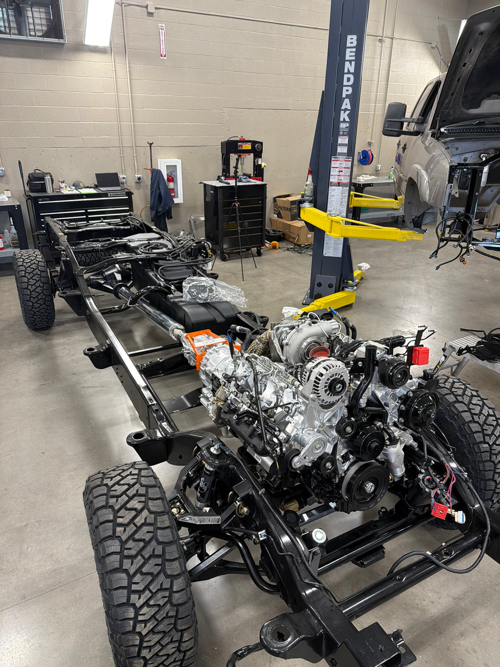 Silverado engine rebuild in the Smith Diesel shop